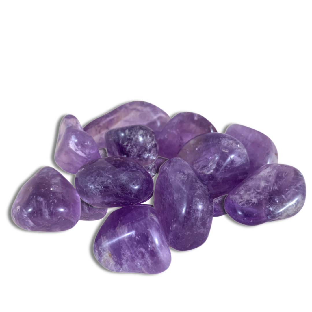 Amethyst AA Rounded Free Form Tumbled Stones