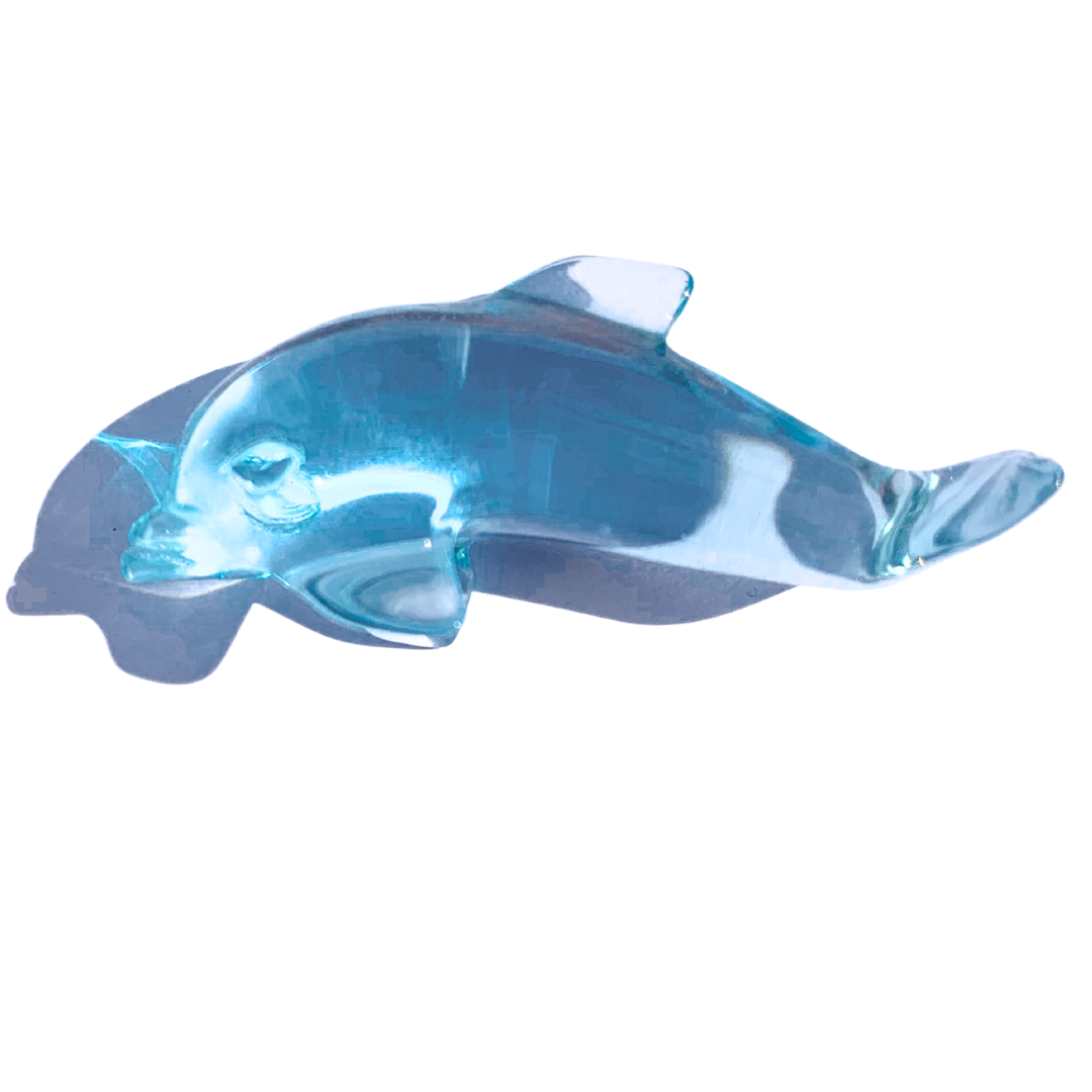 Obsidian, Blue Single Dolphin Carvings