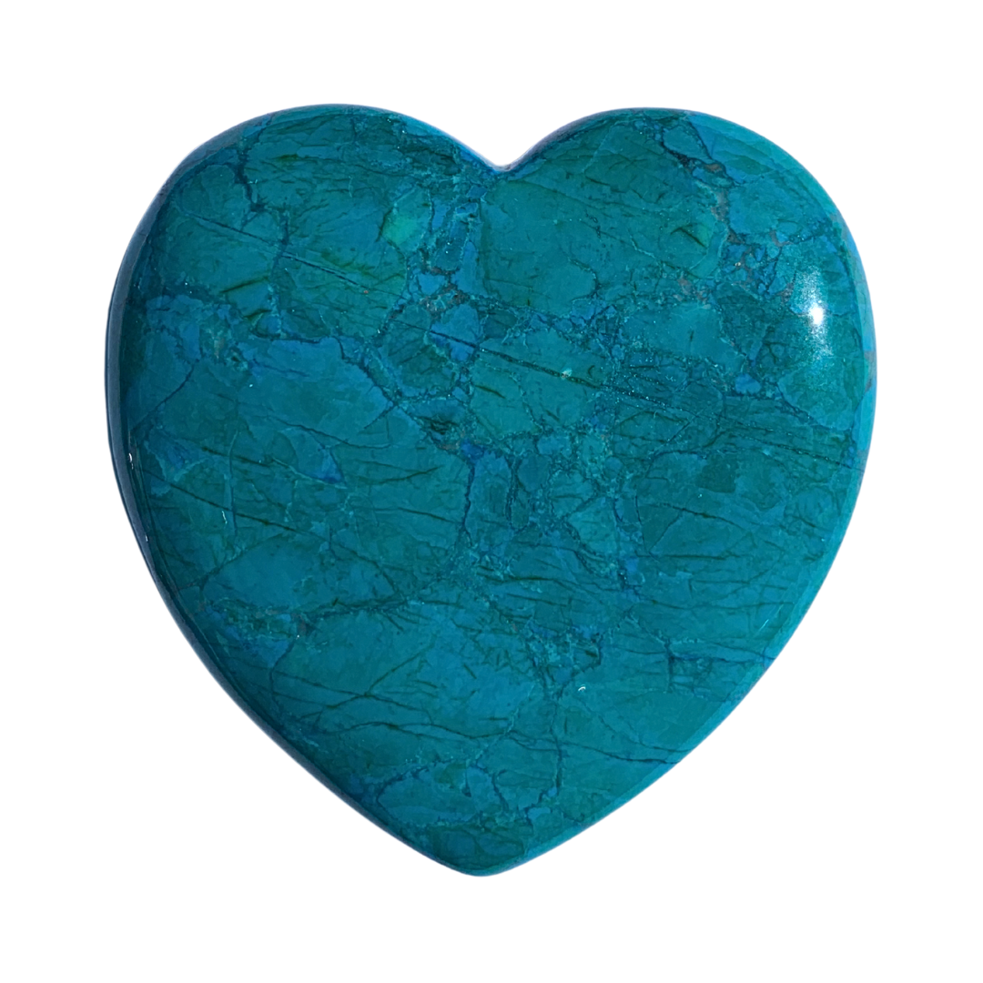 Howlite, Chrysocolla Hearts - Large