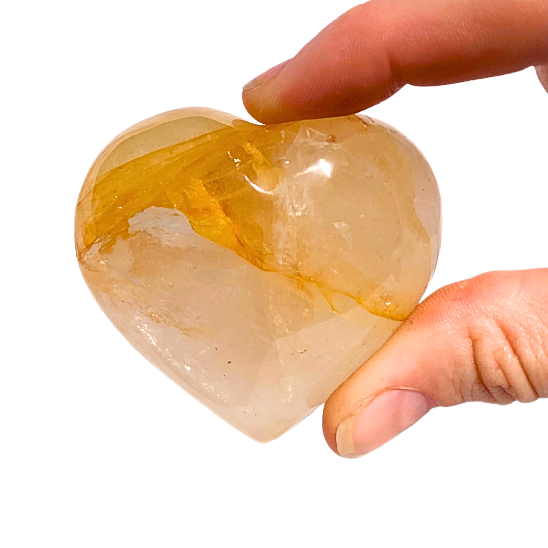 Golden Healer Quartz Hearts - From $12