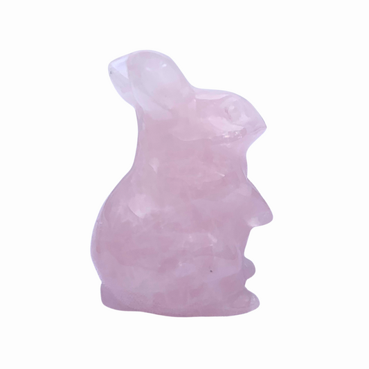 Rose Quartz Rabbit Carvings