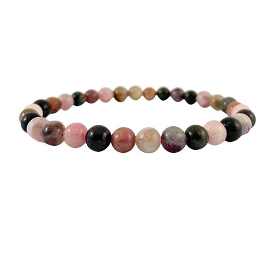 Tourmalines, Mixed Round Bead Bracelet