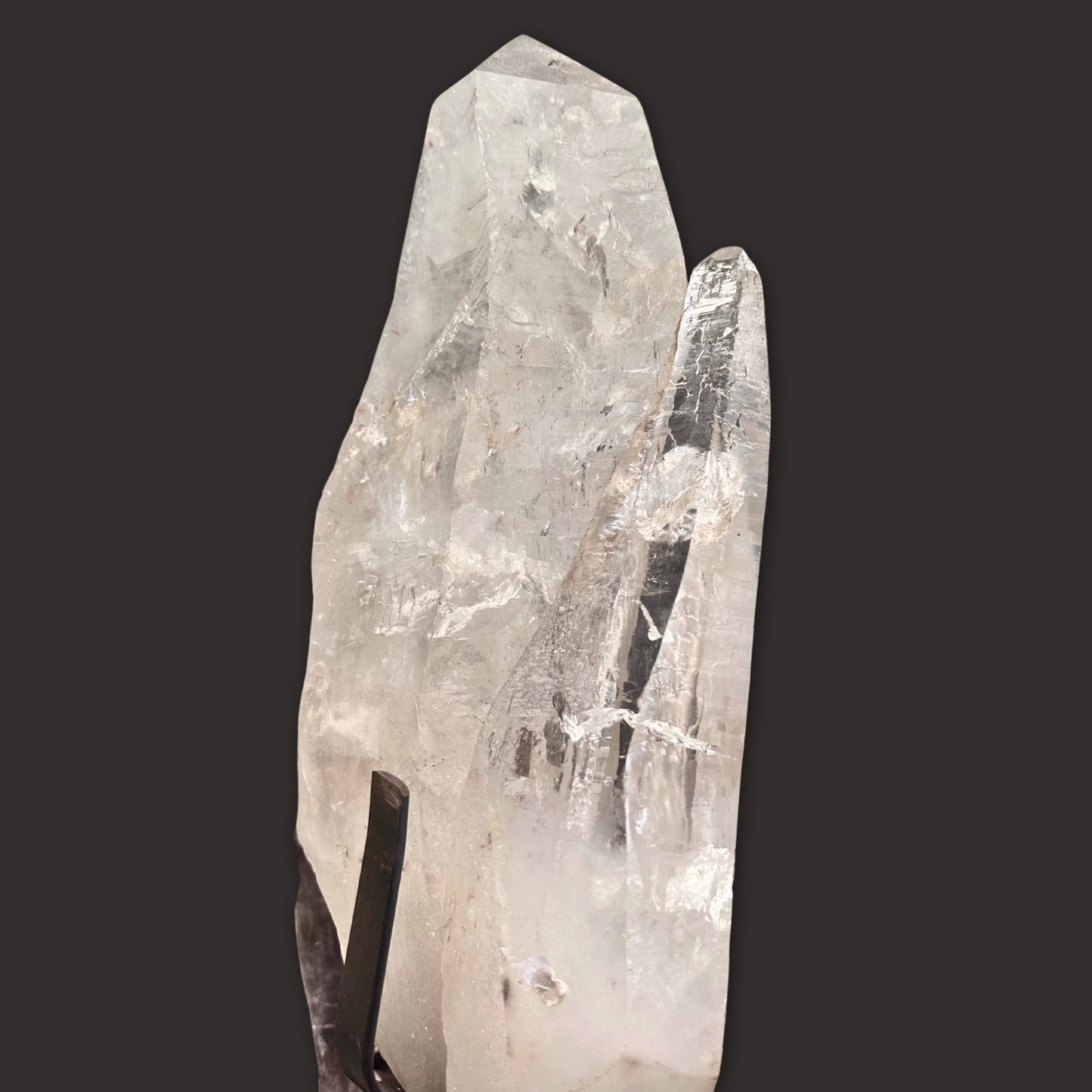 Large Clear Quartz Laser On Stand