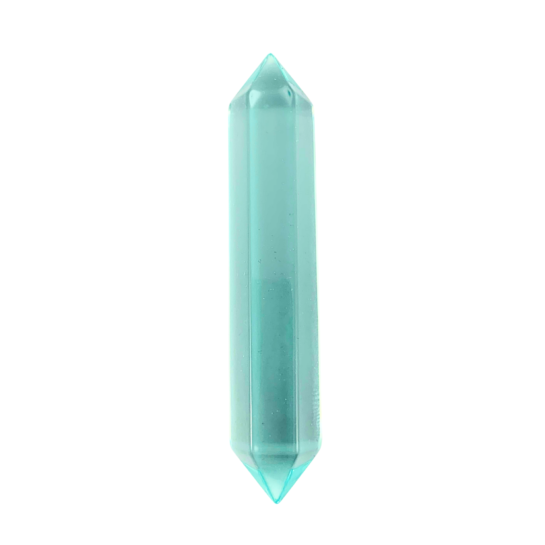 Obsidian, Light Blue Wands - Double Terminated