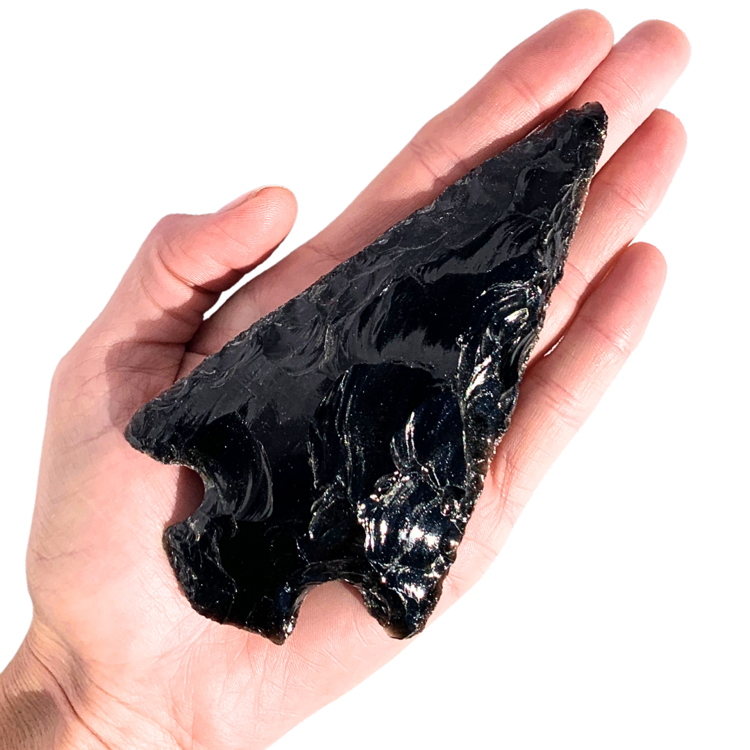 Black Obsidian Arrowheads - Large