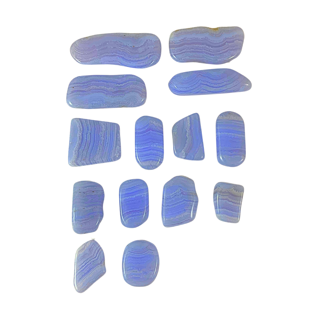 Blue Lace Agate Flat Pieces
