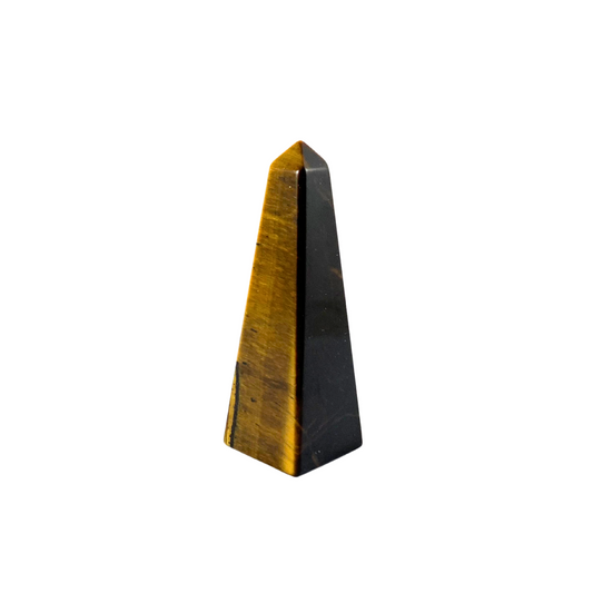 Tiger Eye, Gold Obelisks - Mini