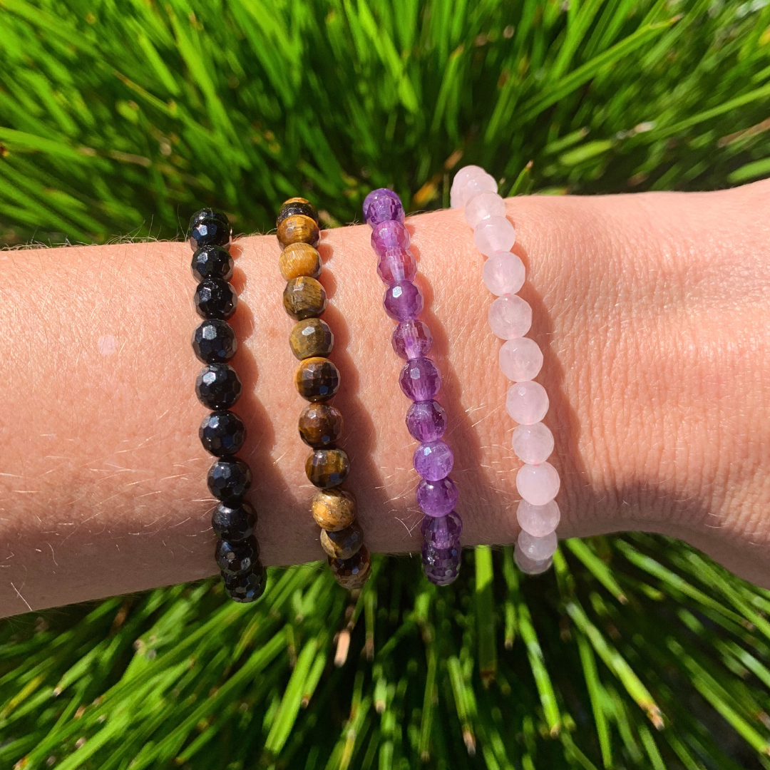 Quartz, Rose Facetted Bracelets