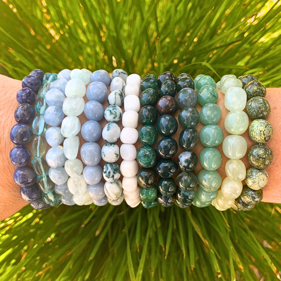 Bloodstone Tumbled Stone Bracelet