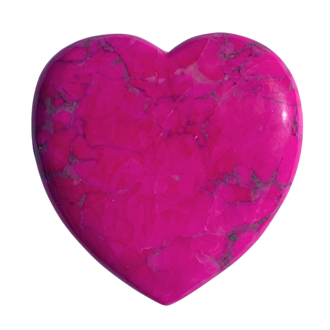 Howlite, Pink Hearts - Large