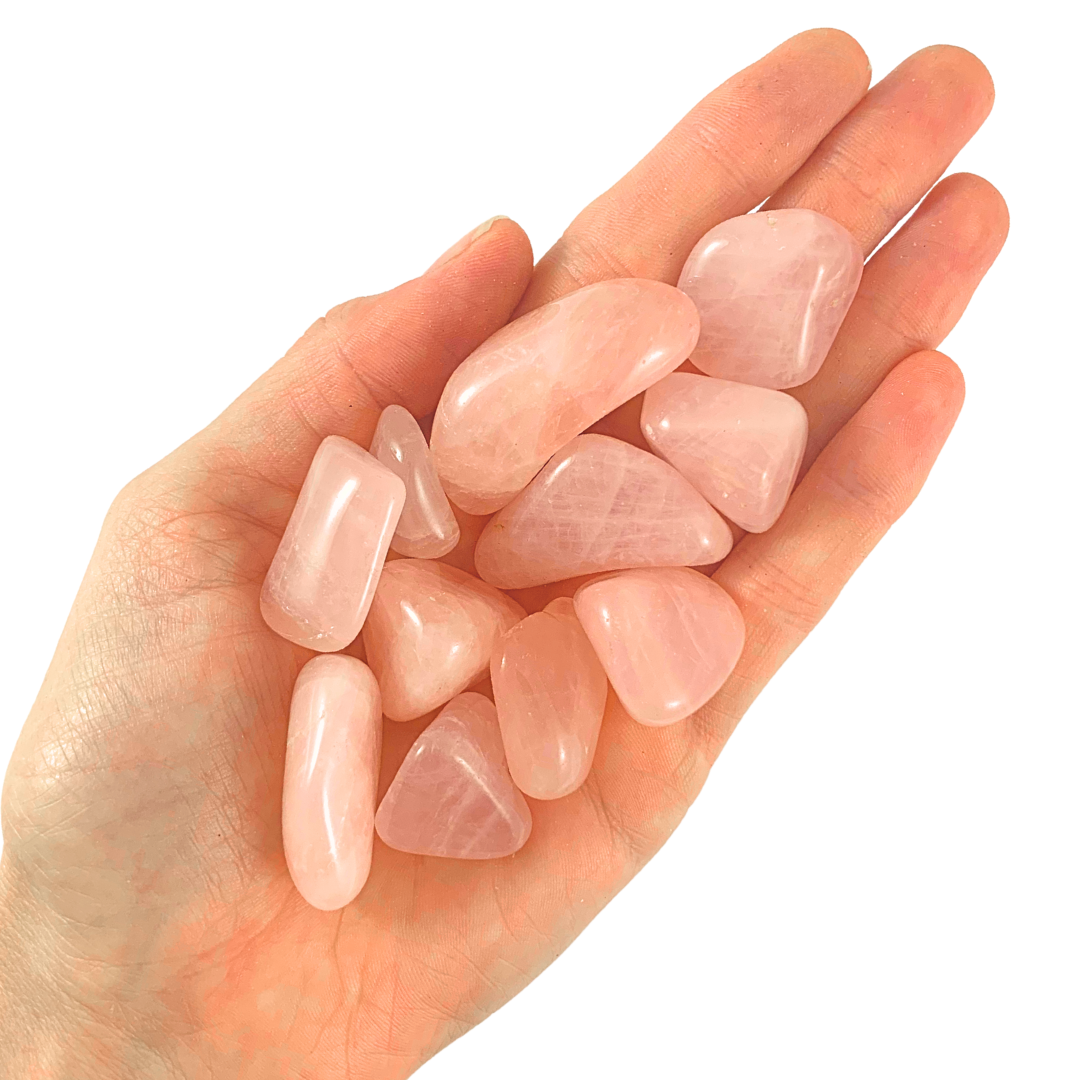 Quartz, Rose Tumbled Stones - Rounded Free Form