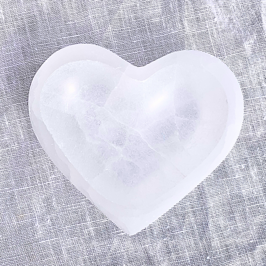 Selenite Heart Bowls