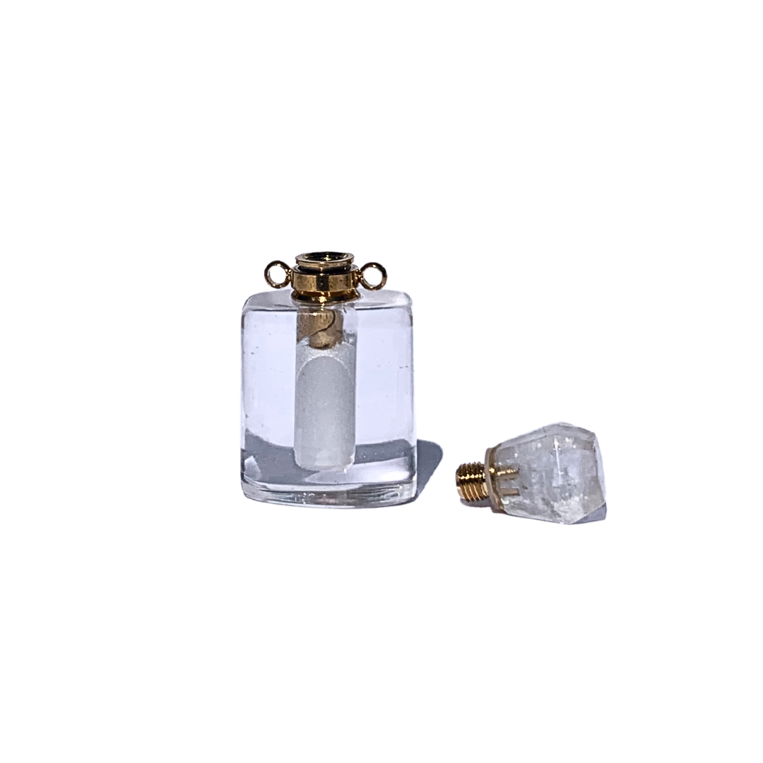 Clear Quartz Perfume Bottles
