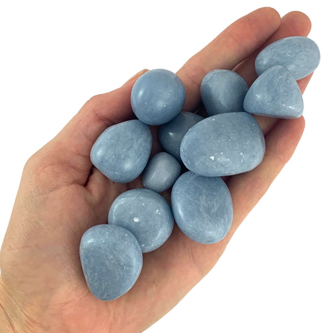 Angelite Tumbled Stones - Large