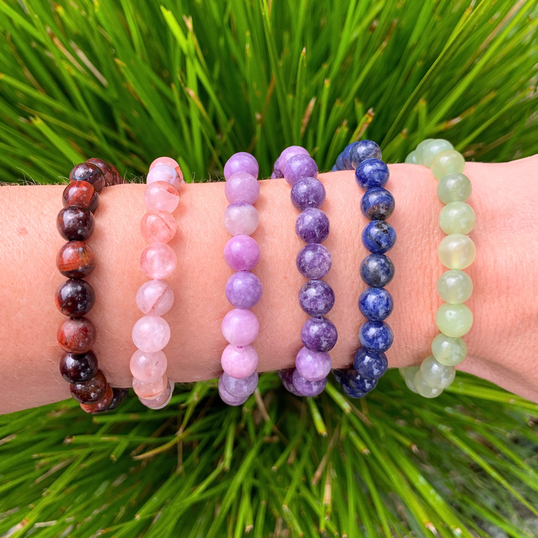 Quartz, Strawberry round bead Bracelet
