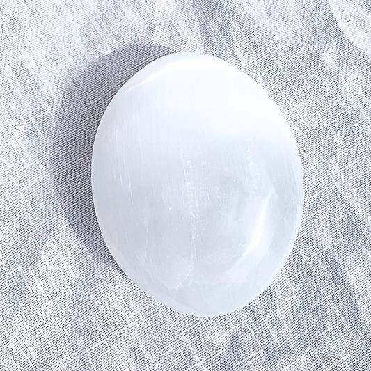 Selenite Palm Stones - Large