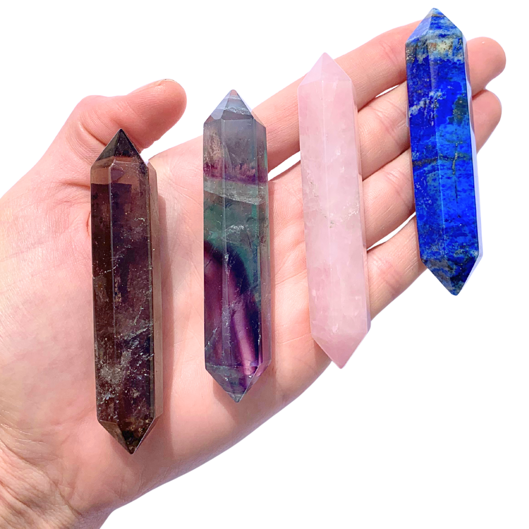 Quartz, Rose Wands - Double Terminated - Small