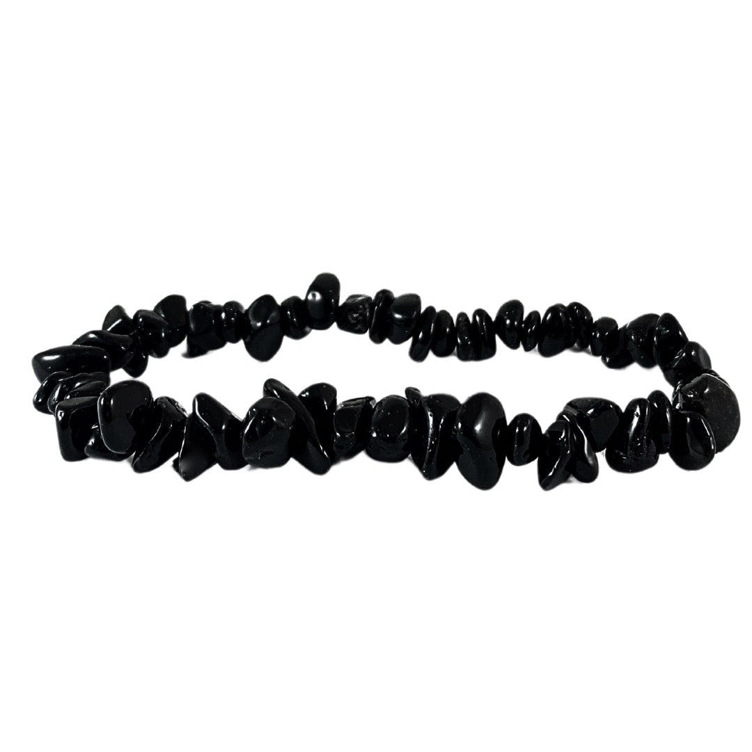 Tourmaline, Black Chip Bracelet