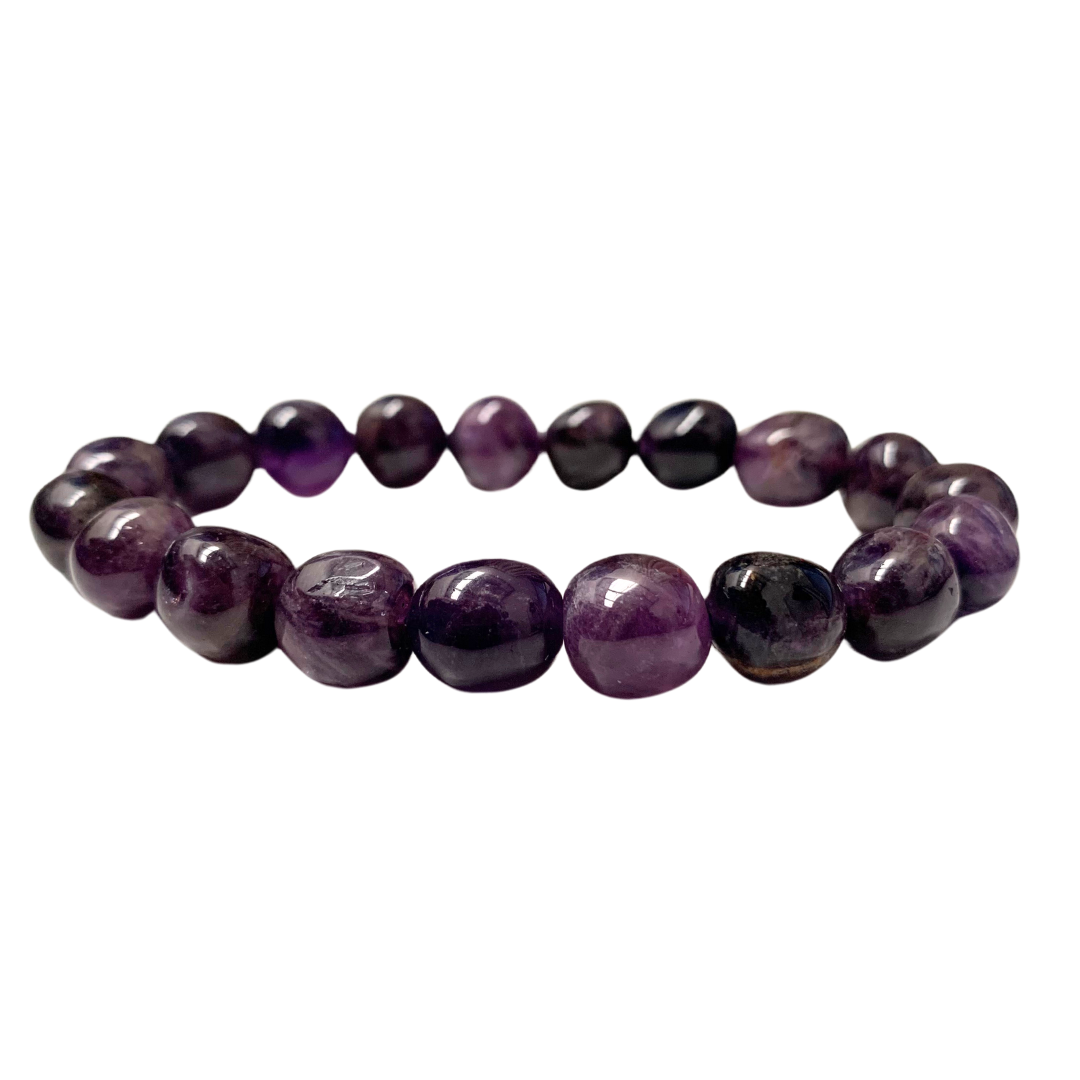 Amethyst, Dark AA Tumbled Stone Bracelet