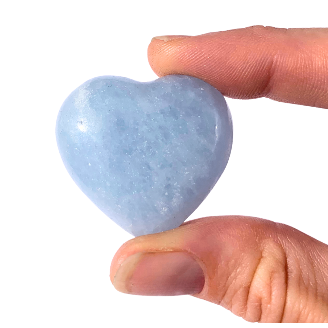 Blue Calcite Hearts