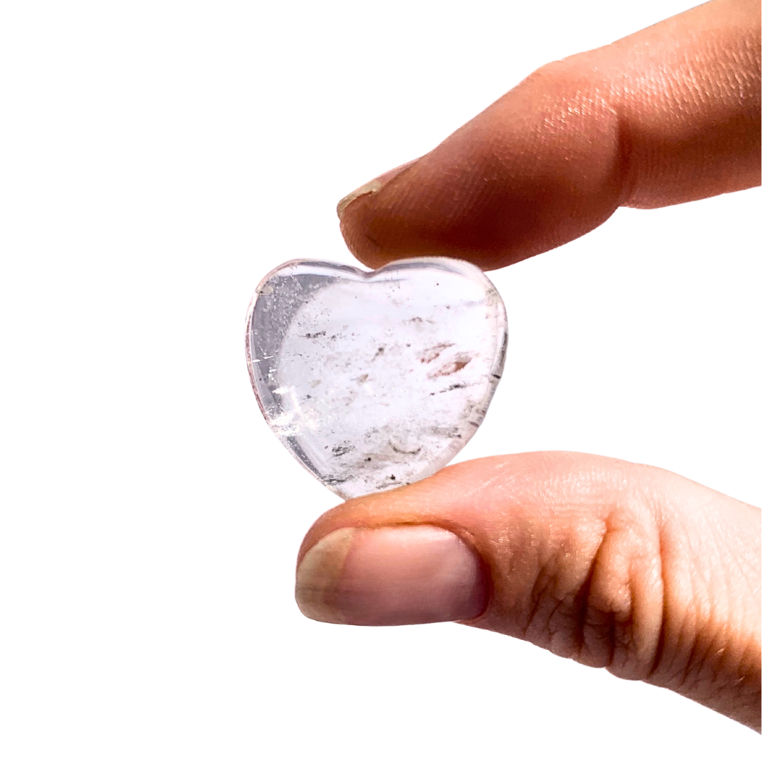 Clear Quartz Hearts - Small