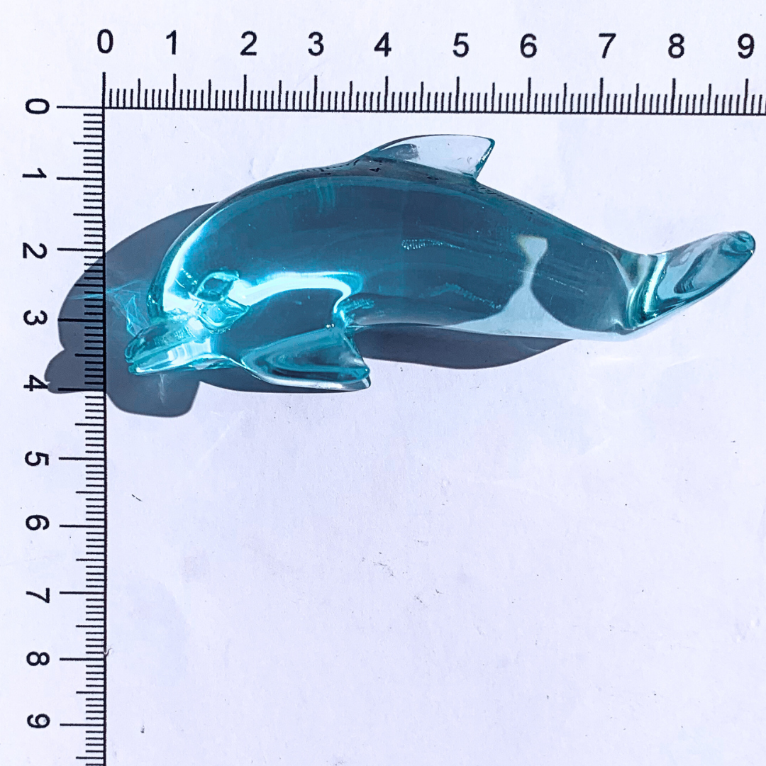 Obsidian, Blue Single Dolphin Carvings