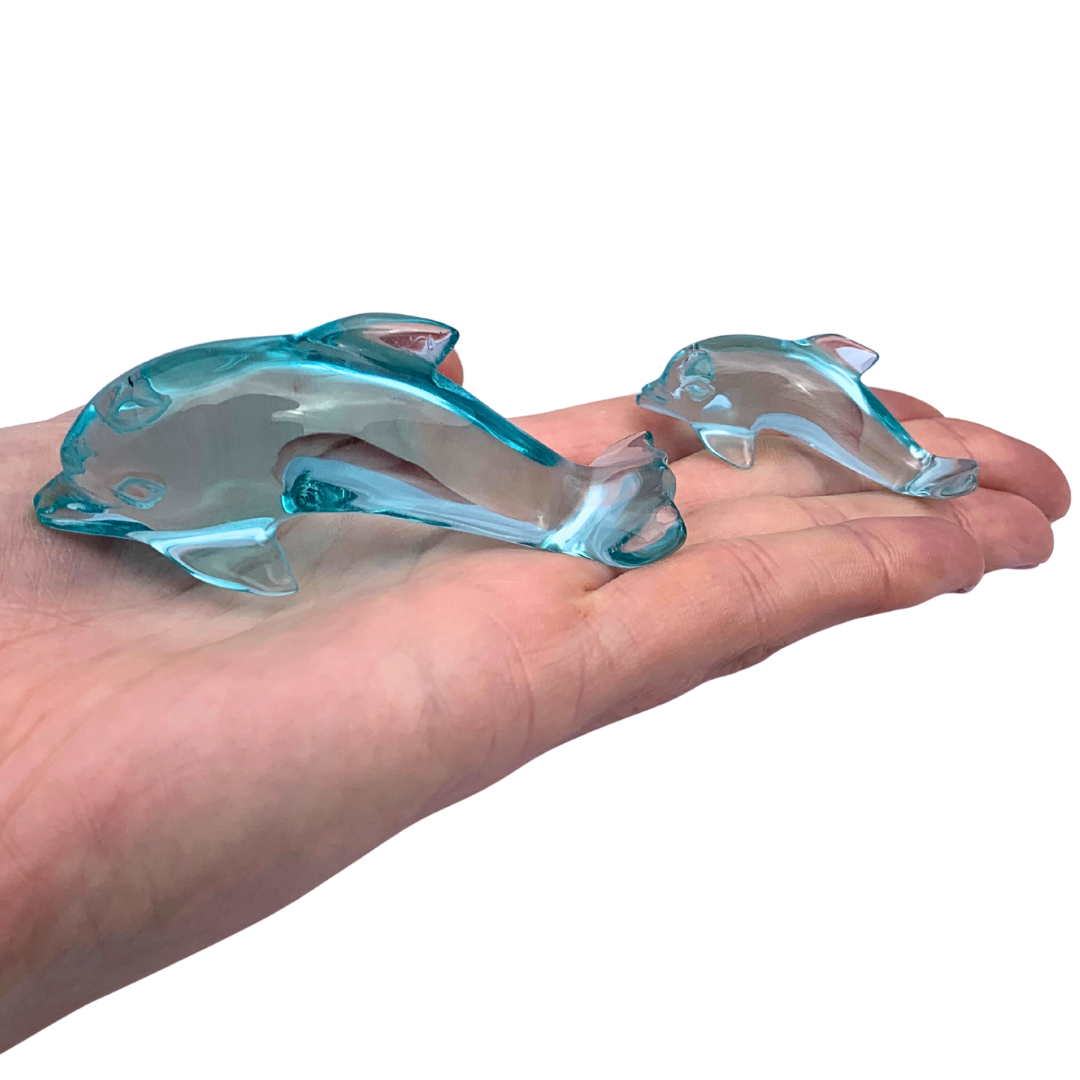 Dolphin Carving - Light Blue Obsidian Small