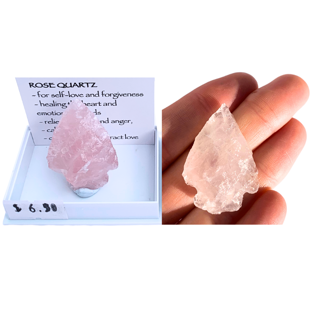 Rose Quartz Arrowheads - Mini