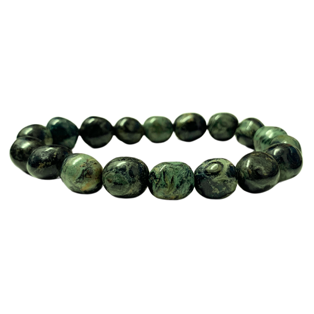 Jasper, Kambaba Tumbled Stone Bracelet