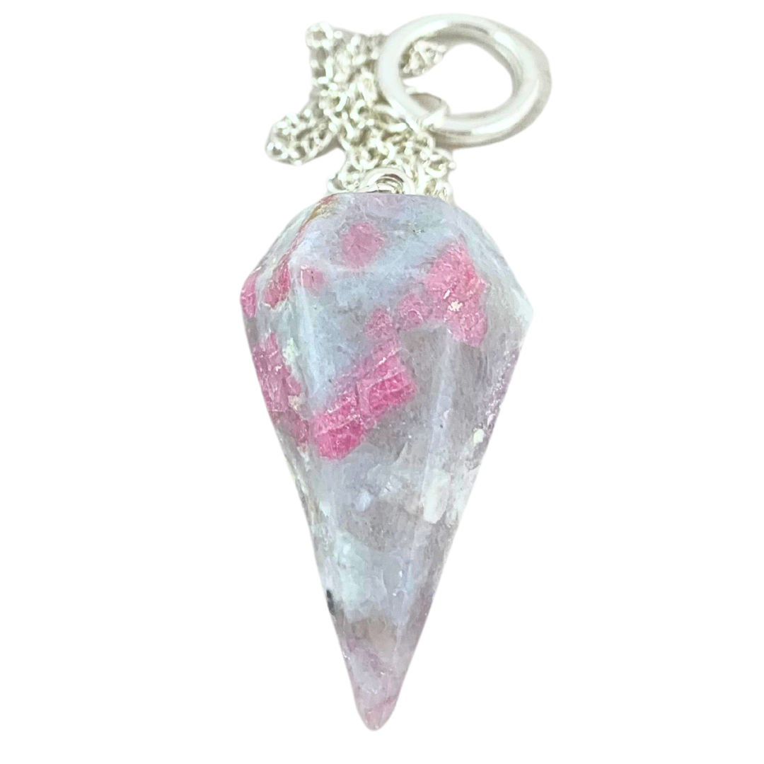 Quartz, Pink Tourmaline In Pendulum