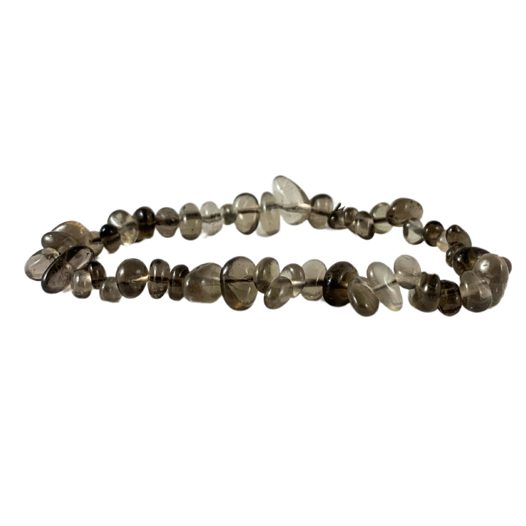 Smokey Quartz Chip Bracelet-Rounded