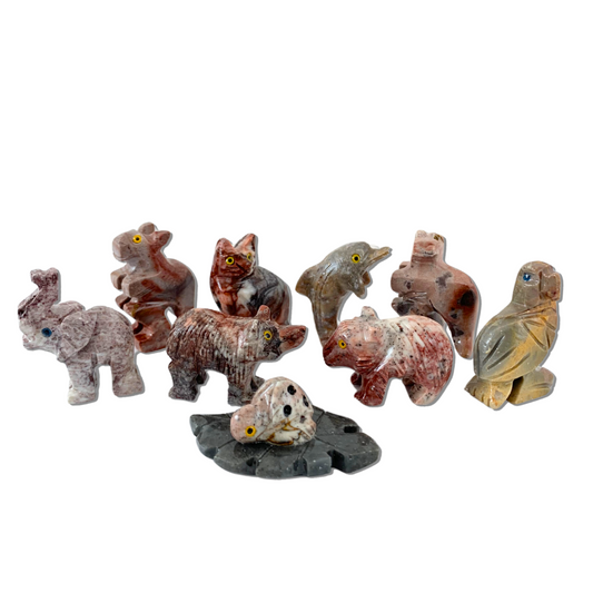 Soapstone Animals - Assorted Bag of 20