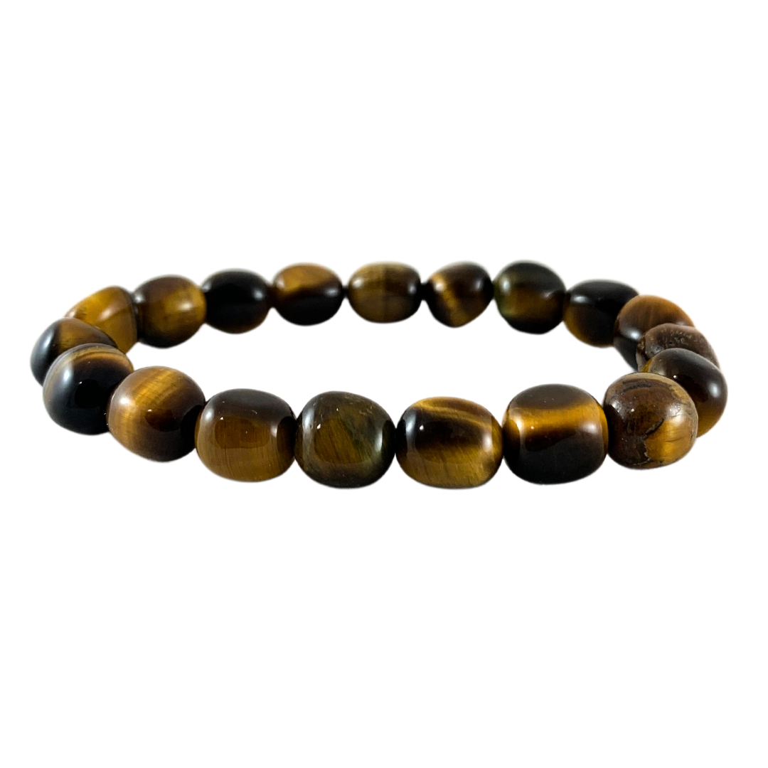 Gold Tiger Eye Tumbled Stone Bracelets