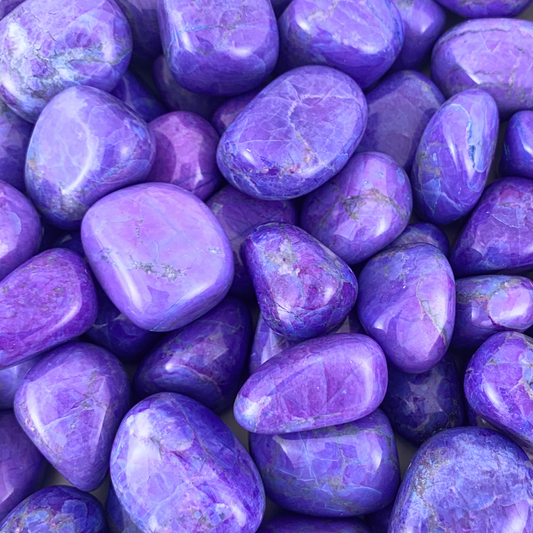 Howlite, Purple Tumbled Stones