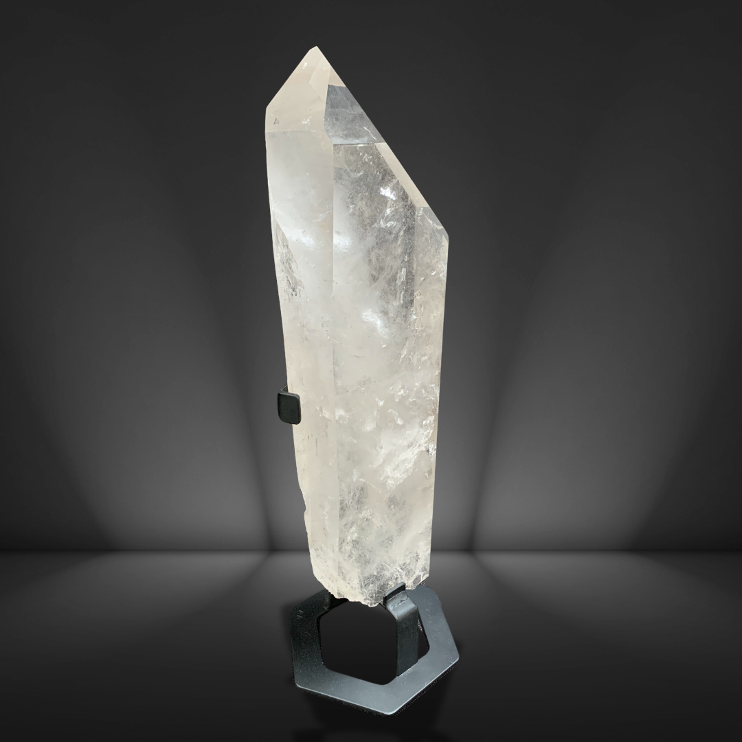 Clear Quartz Point On Stand