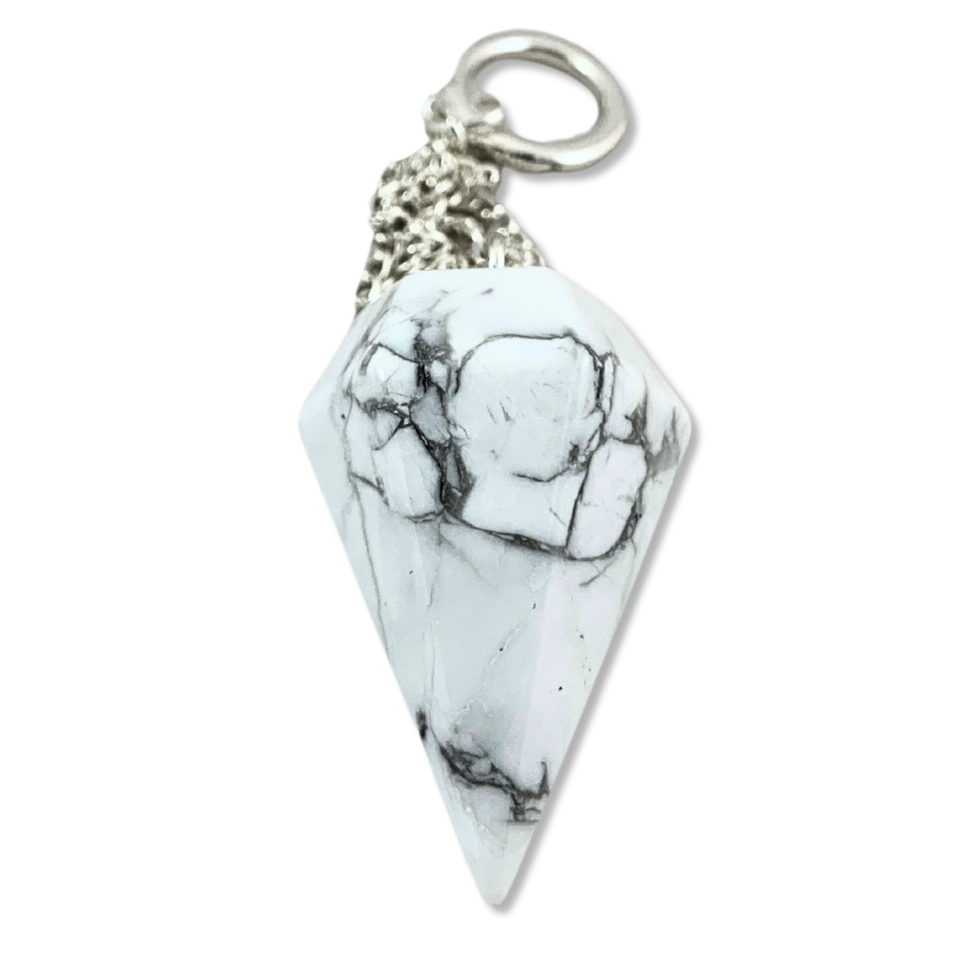 Howlite, White Pendulum