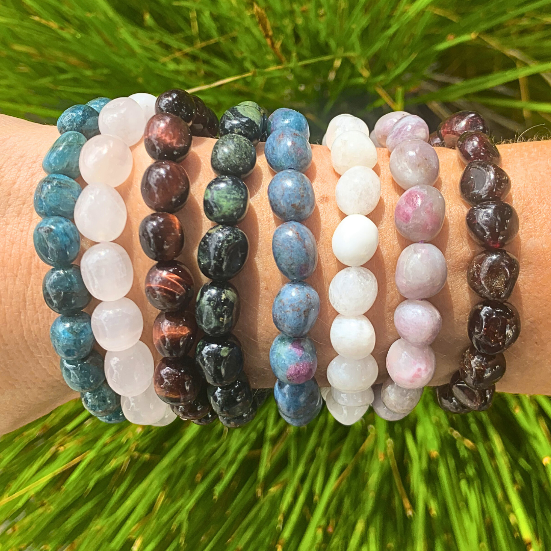 Calcite, Pink Tumbled Stone Bracelet