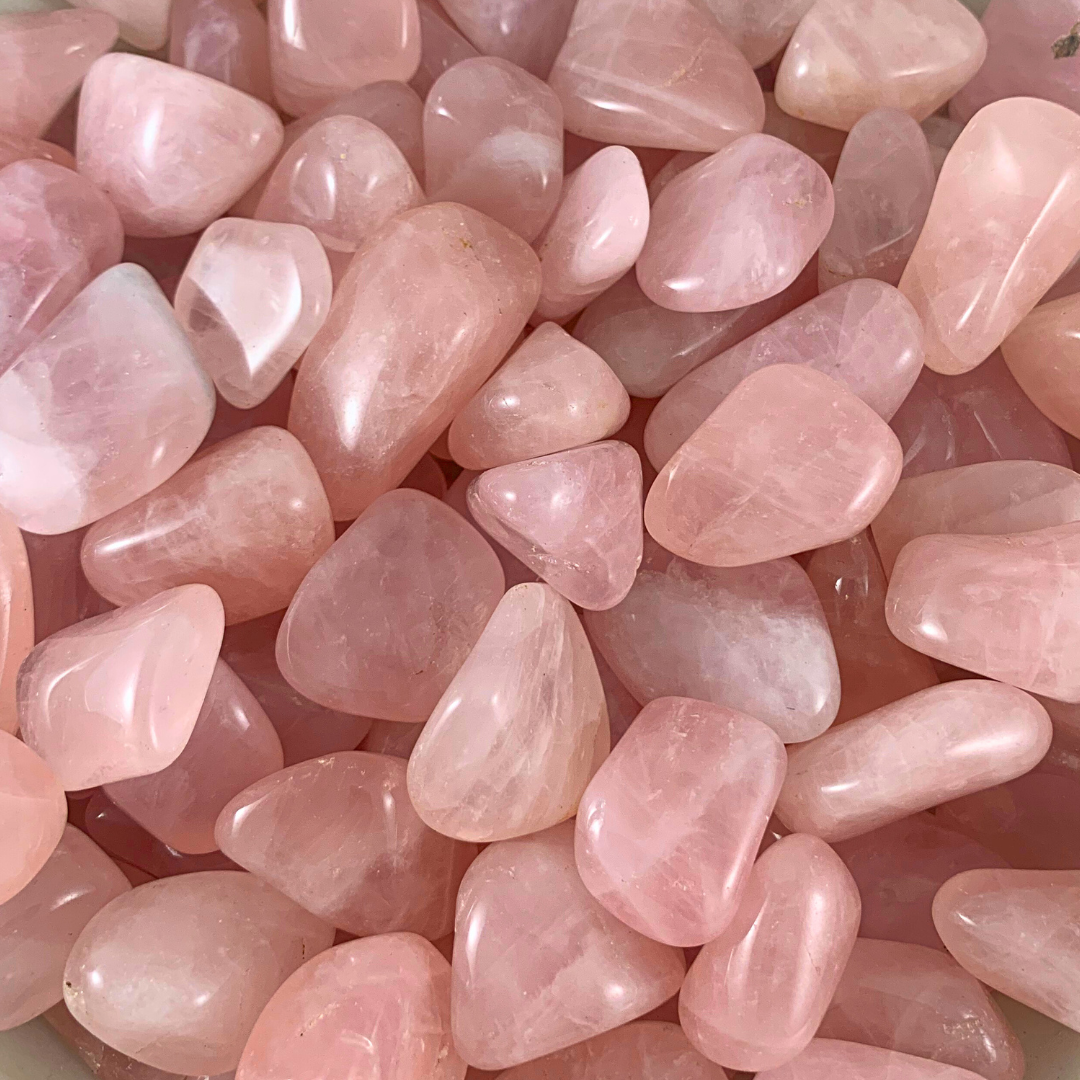 Quartz, Rose Tumbled Stones - Rounded Free Form