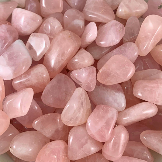 Quartz, Rose Tumbled Stones - Rounded Free Form
