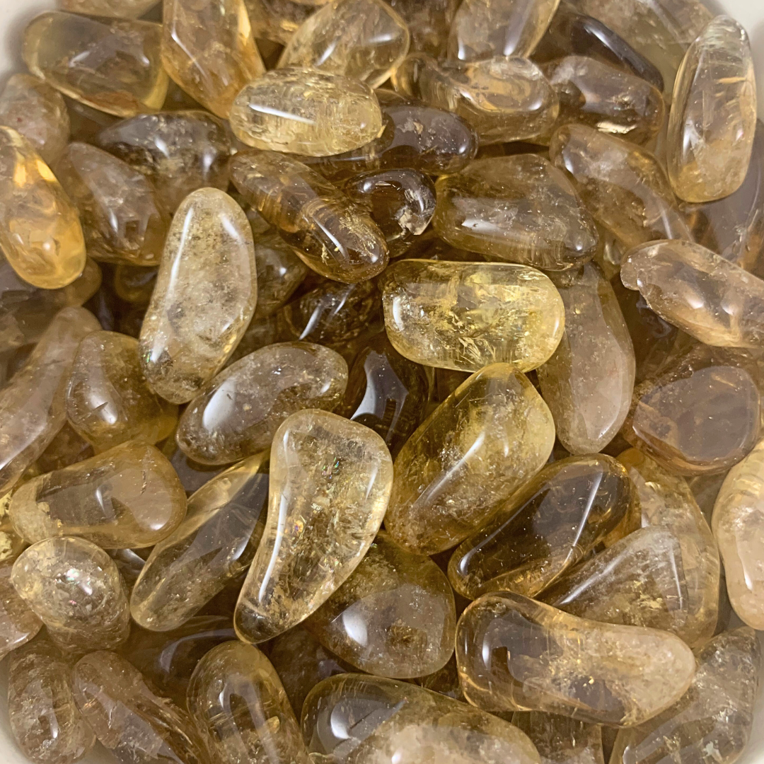 Citrine, Natural African Tumbled Stones - Rounded Free Form