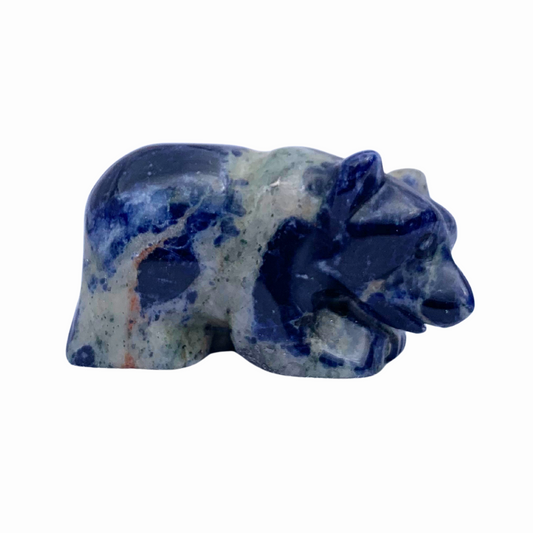 Sodalite Bears Carvings