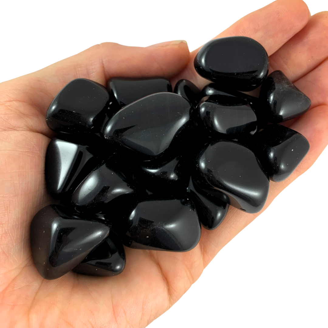 Apache Tears Tumbled Stones - Rounded Free Form