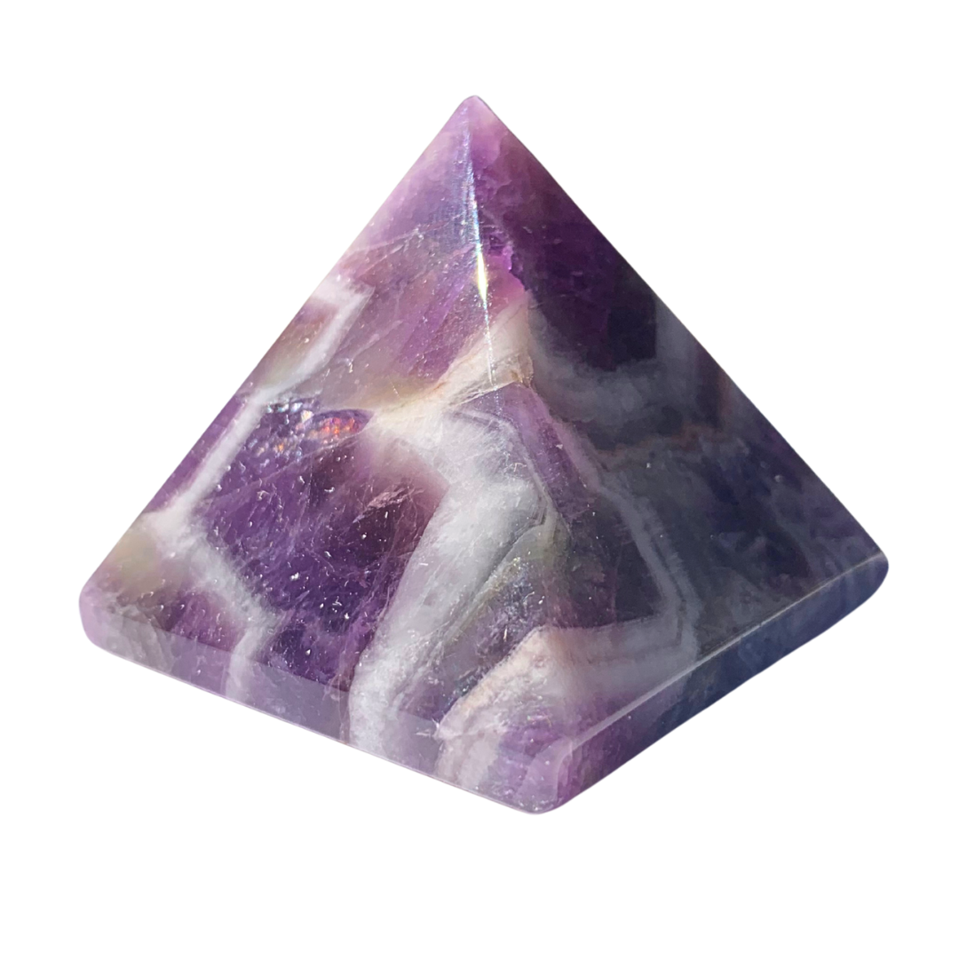 Chevron Amethyst Pyramid