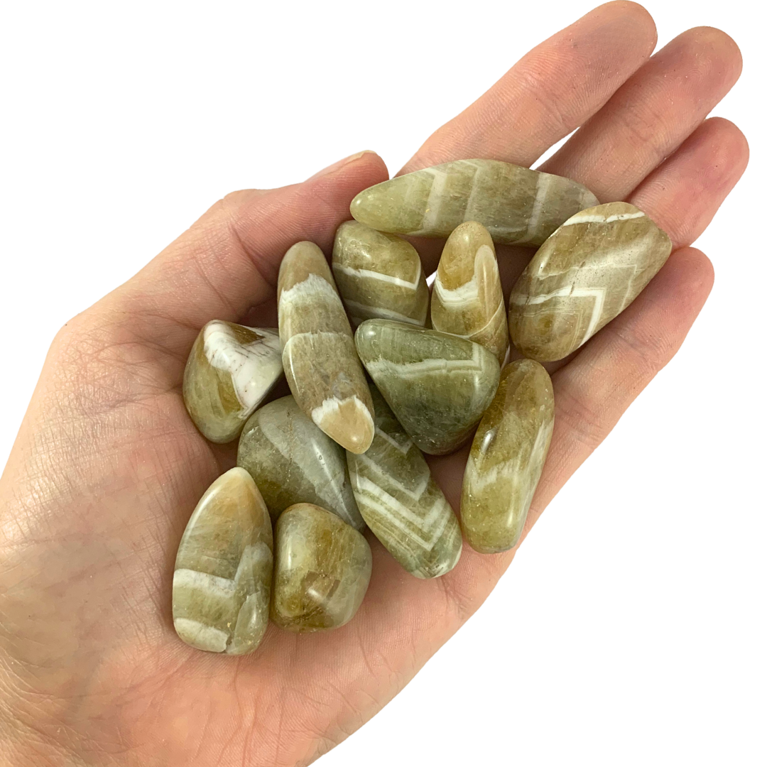 Prasiolite Tumbled Stones - Rounded Free Form