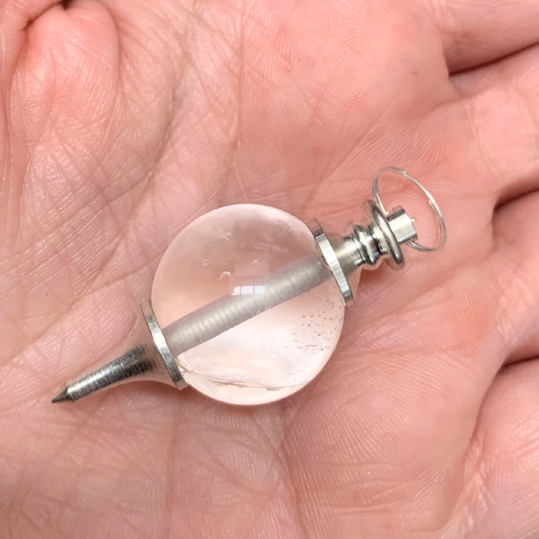 Quartz, Clear Chakra Pendulum - 3 in 1 Bracelet, Pendant and Pendulum
