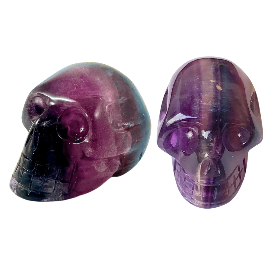 Fluorite, Rainbow Skulls