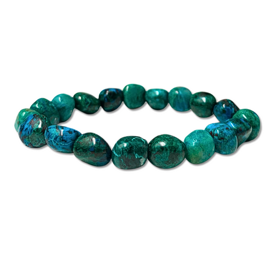Chrysocolla Tumbled Stone Bracelet