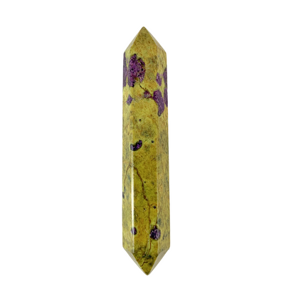 Stichtite In Serpentine (Atlantisite) Wands - Double Terminated
