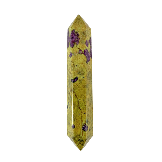 Stichtite In Serpentine (Atlantisite) Wands - Double Terminated