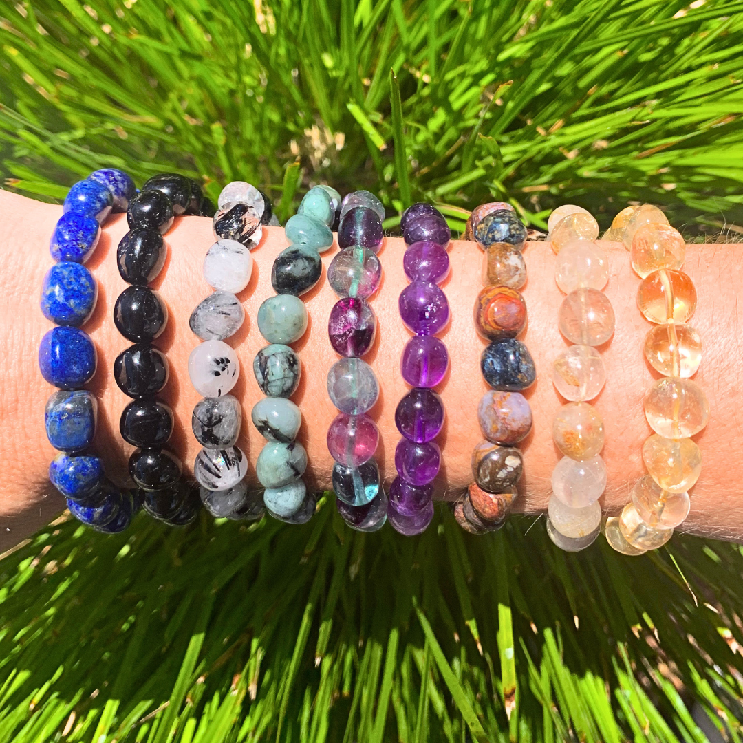 Lapis Lazuli Tumbled Stone Bracelet - AA Grade